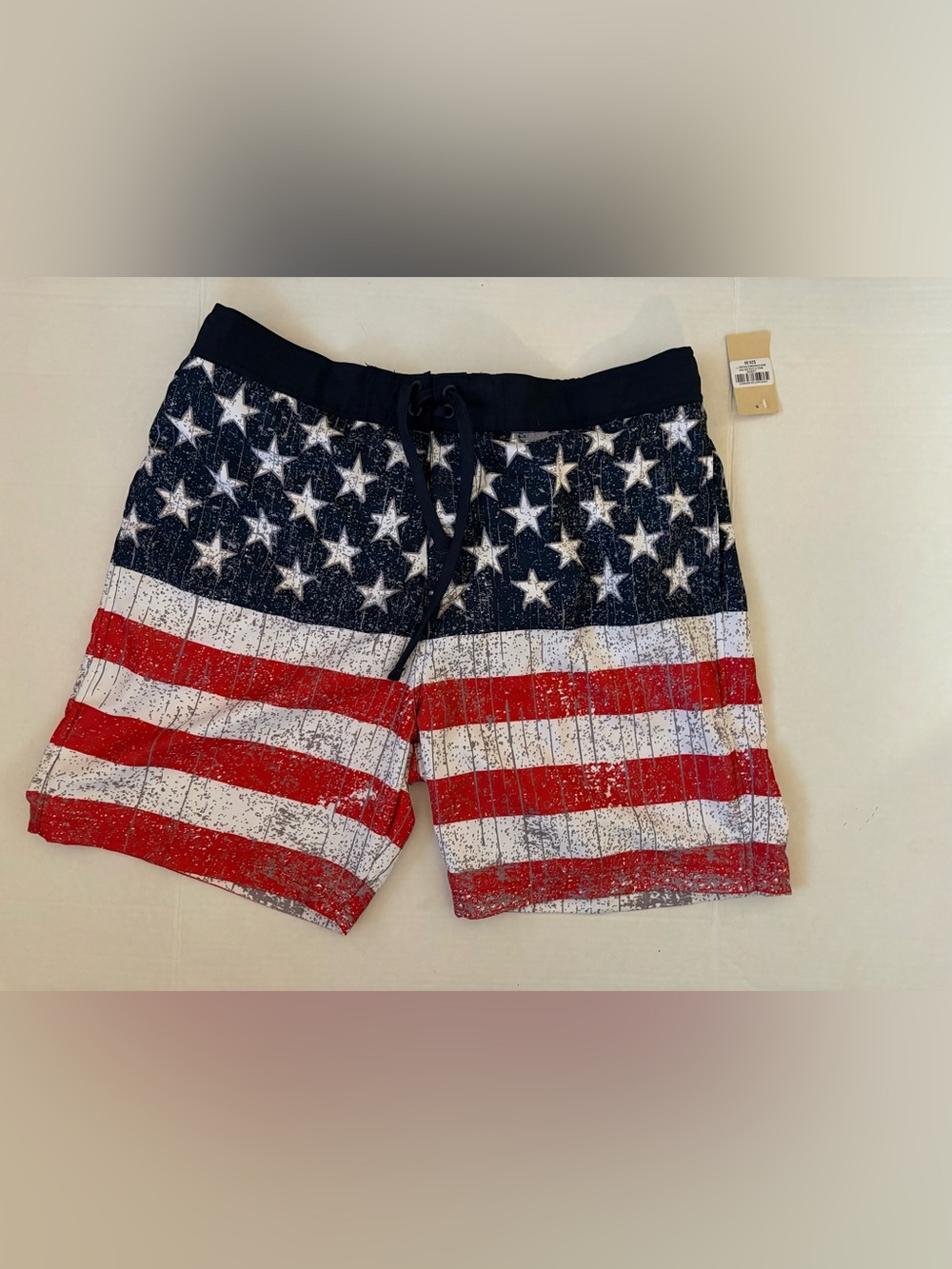RedHead Men's American Flag Swimming Trunks in Red/White/Blue Sz: L